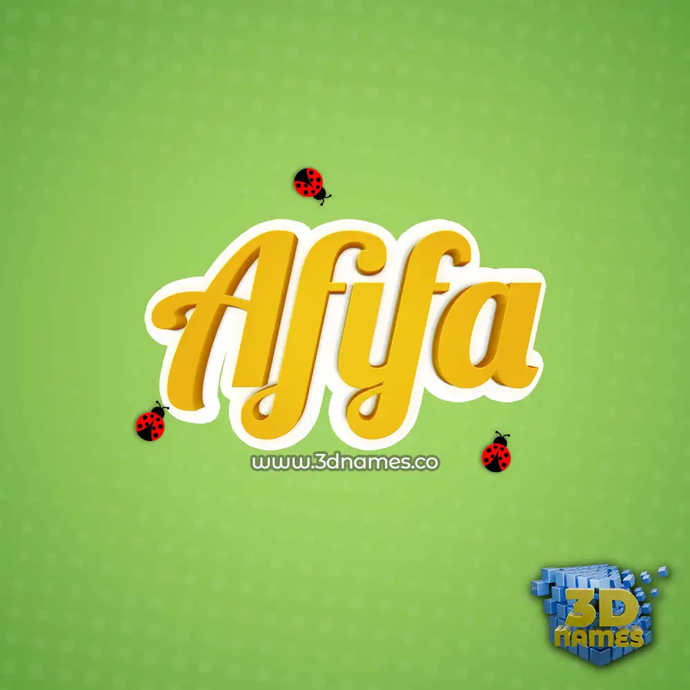 afifa in Ladybugs style - 3D name wallpaper