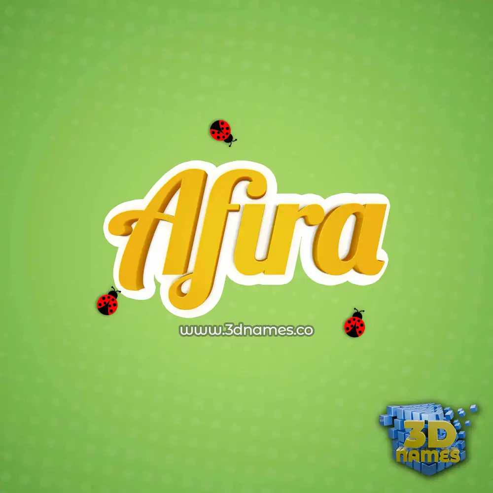 afira in Ladybugs style - 3D name wallpaper
