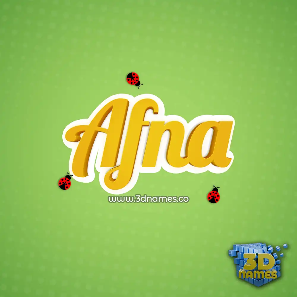 afna in Ladybugs style - 3D name wallpaper