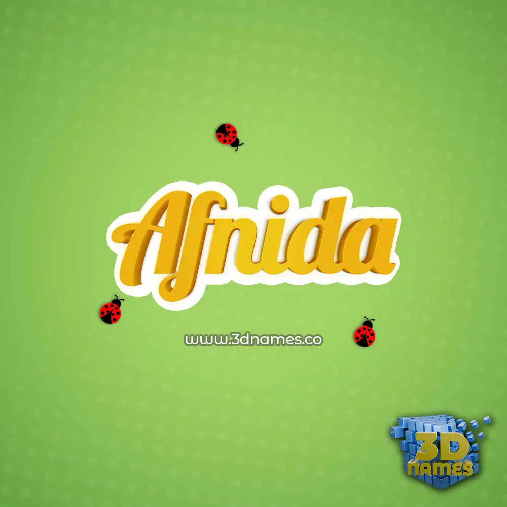 afnida in Ladybugs style - 3D name wallpaper