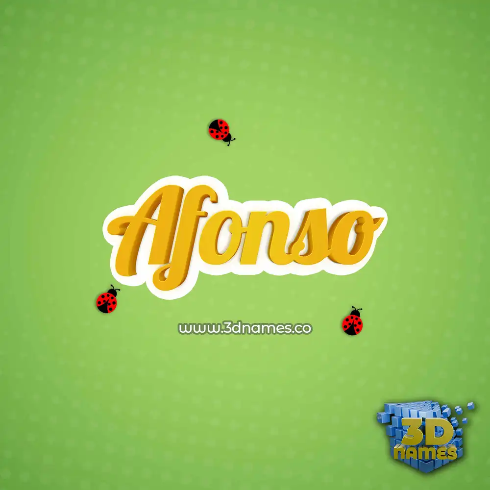 afonso in Ladybugs style - 3D name wallpaper