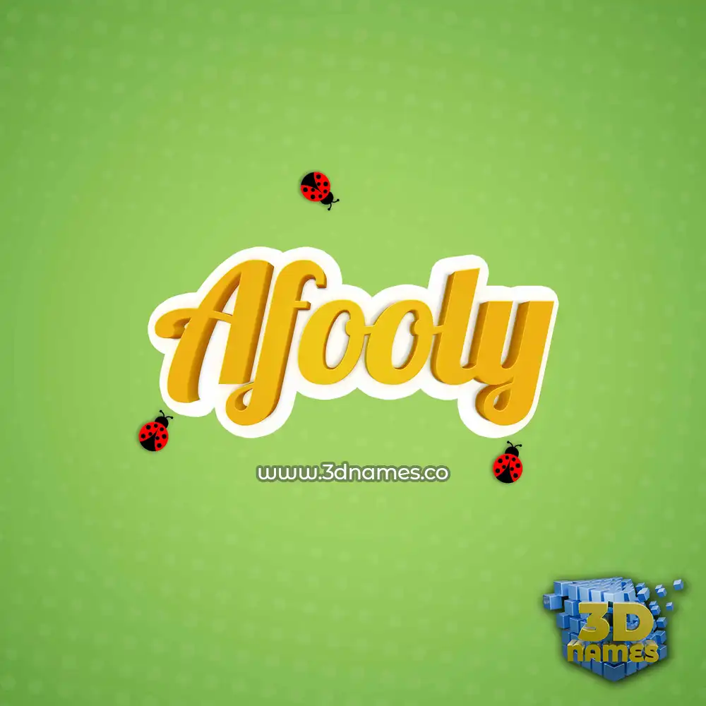 afooly in Ladybugs style - 3D name wallpaper