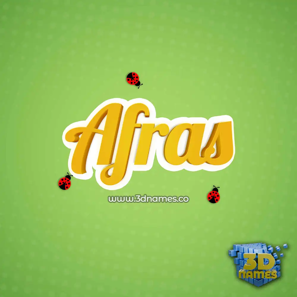 afras in Ladybugs style - 3D name wallpaper