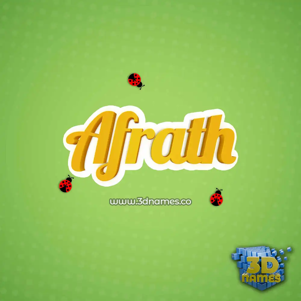 afrath in Ladybugs style - 3D name wallpaper