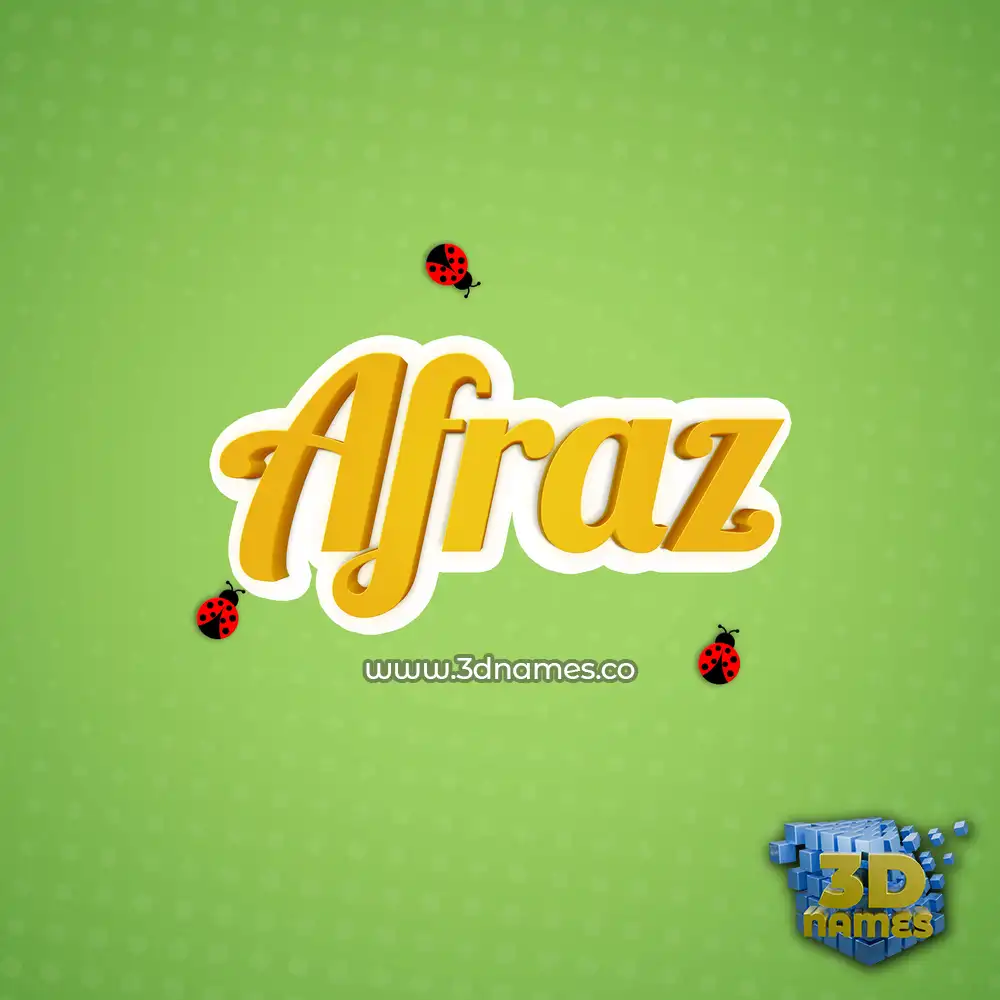 afraz in Ladybugs style - 3D name wallpaper