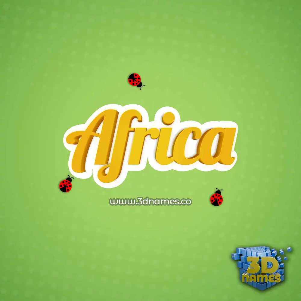 africa in Ladybugs style - 3D name wallpaper