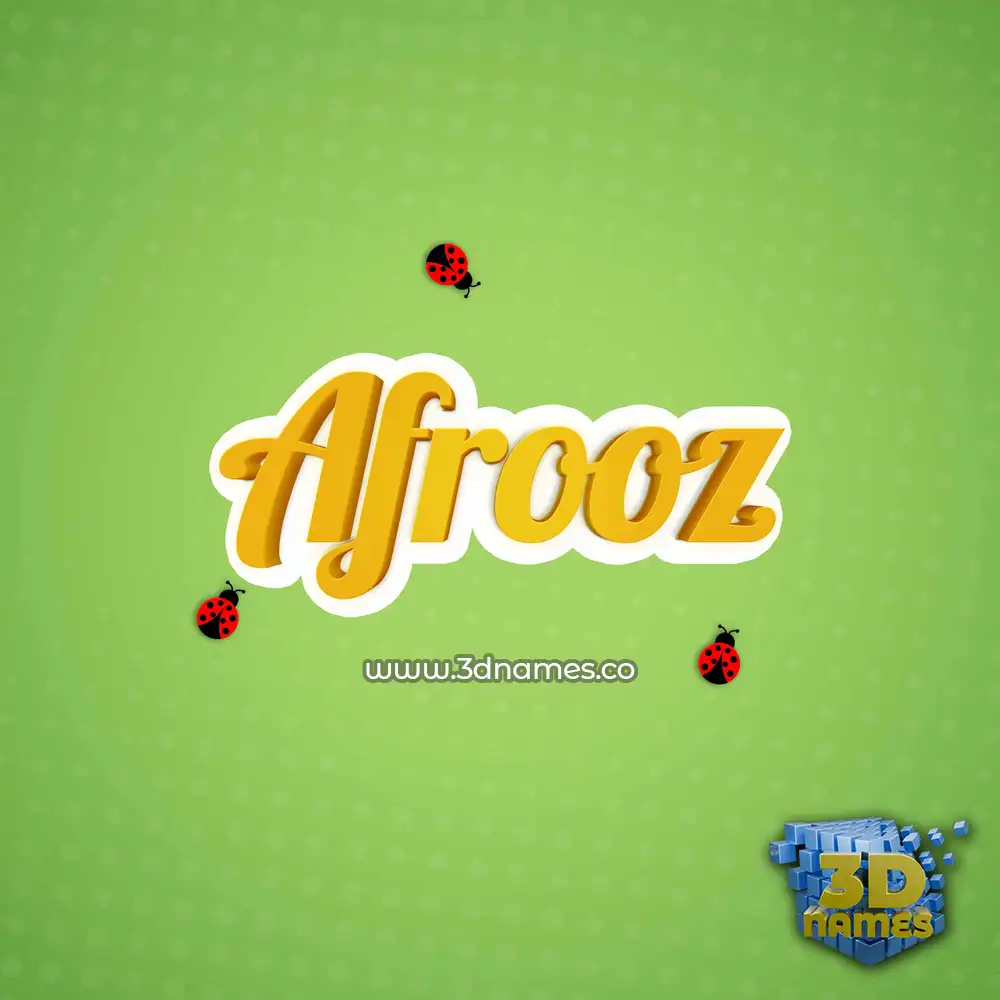 afrooz in Ladybugs style - 3D name wallpaper