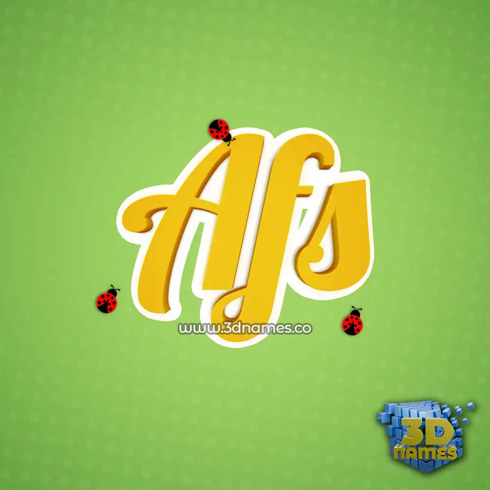 afs in Ladybugs style - 3D name wallpaper