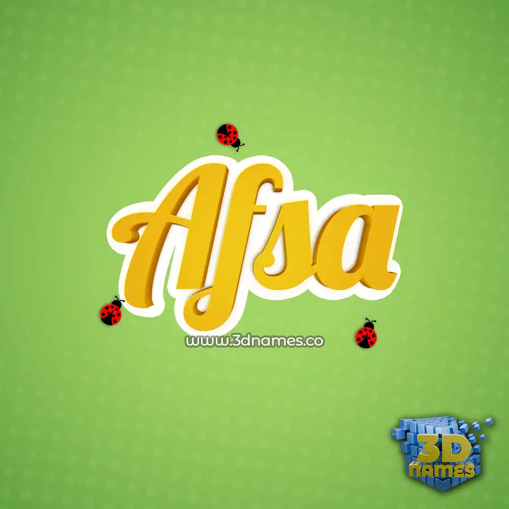 afsa in Ladybugs style - 3D name wallpaper