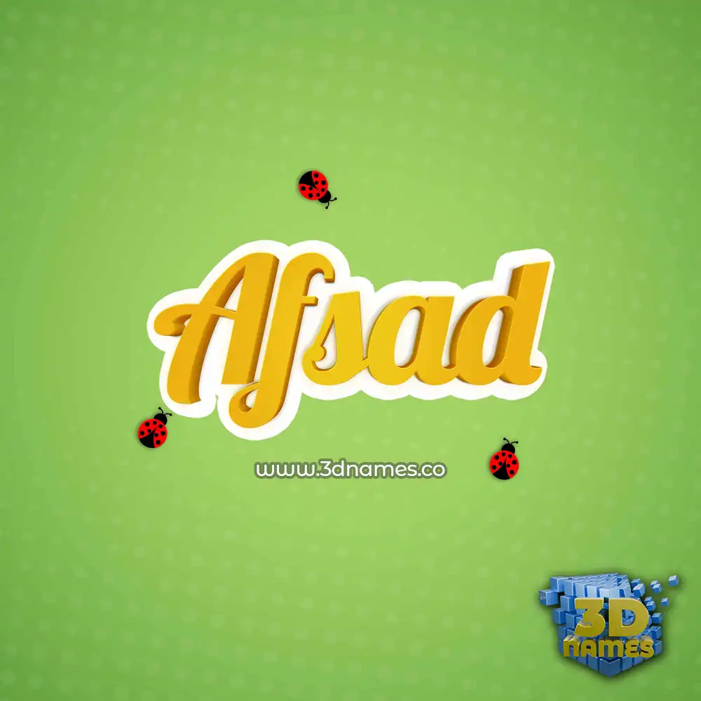 afsad in Ladybugs style - 3D name wallpaper