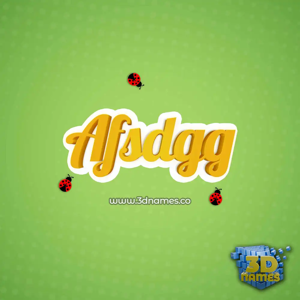 afsdgg in Ladybugs style - 3D name wallpaper