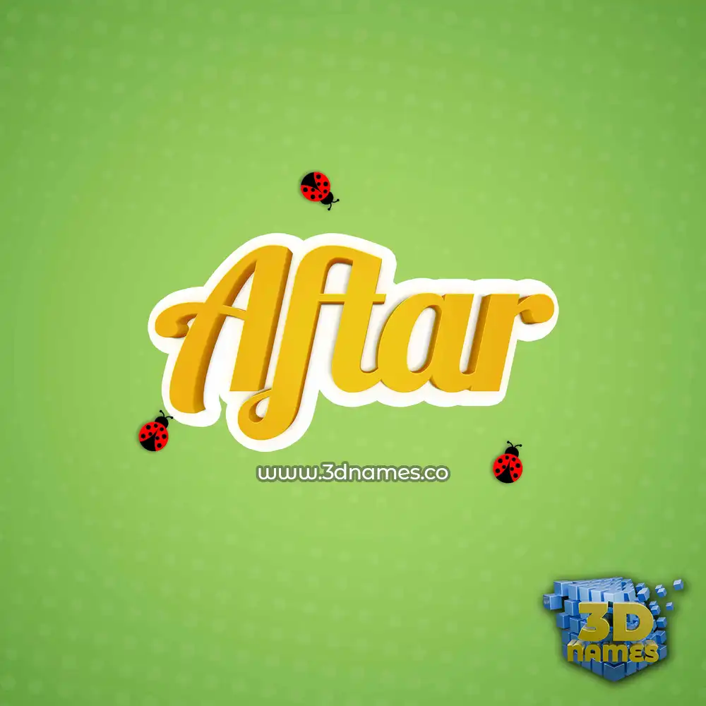 aftar in Ladybugs style - 3D name wallpaper