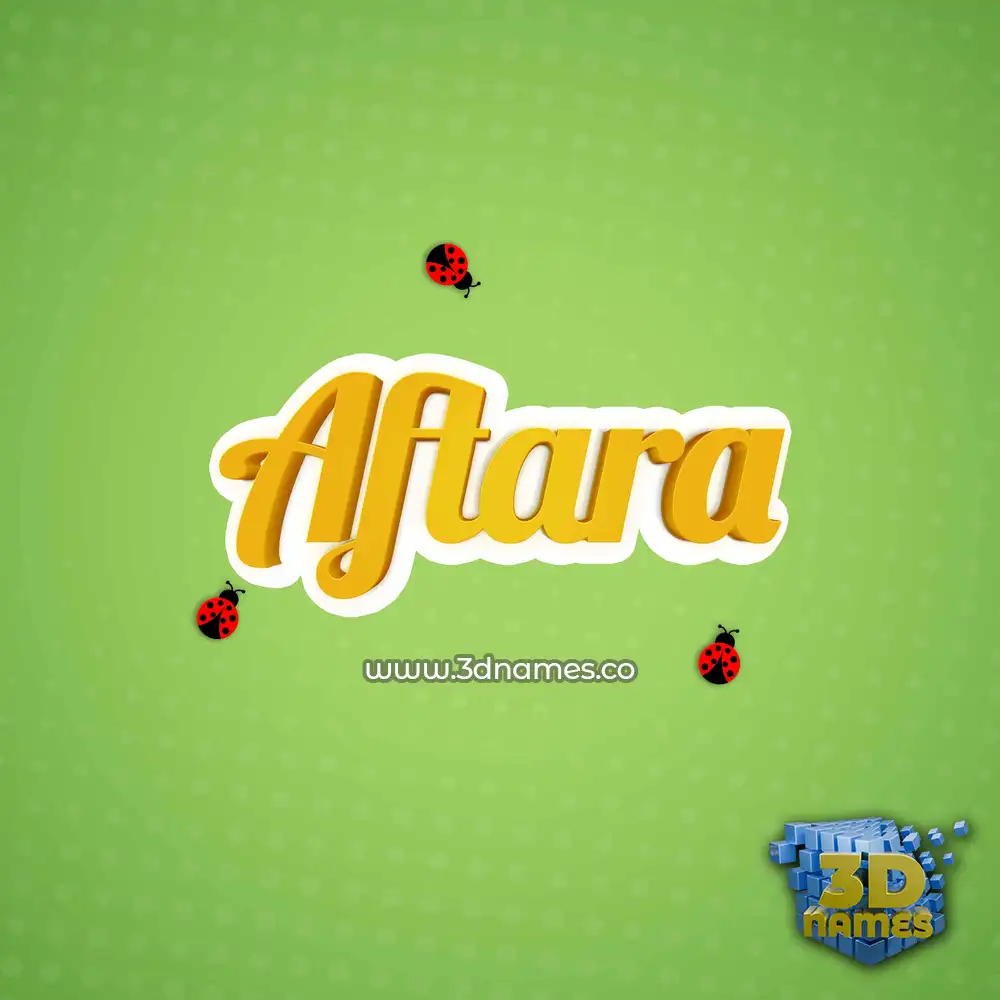 aftara in Ladybugs style - 3D name wallpaper