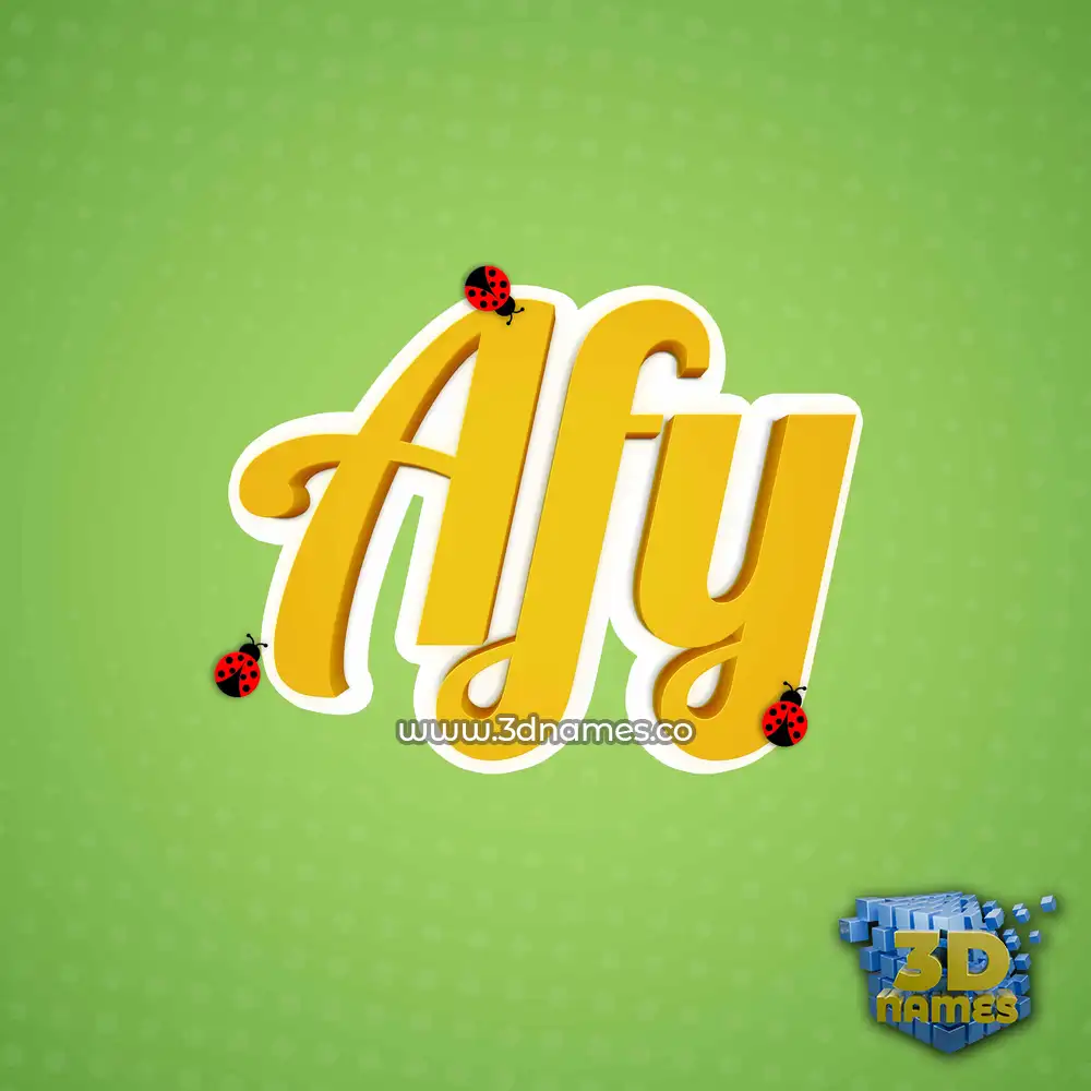 afy in Ladybugs style - 3D name wallpaper