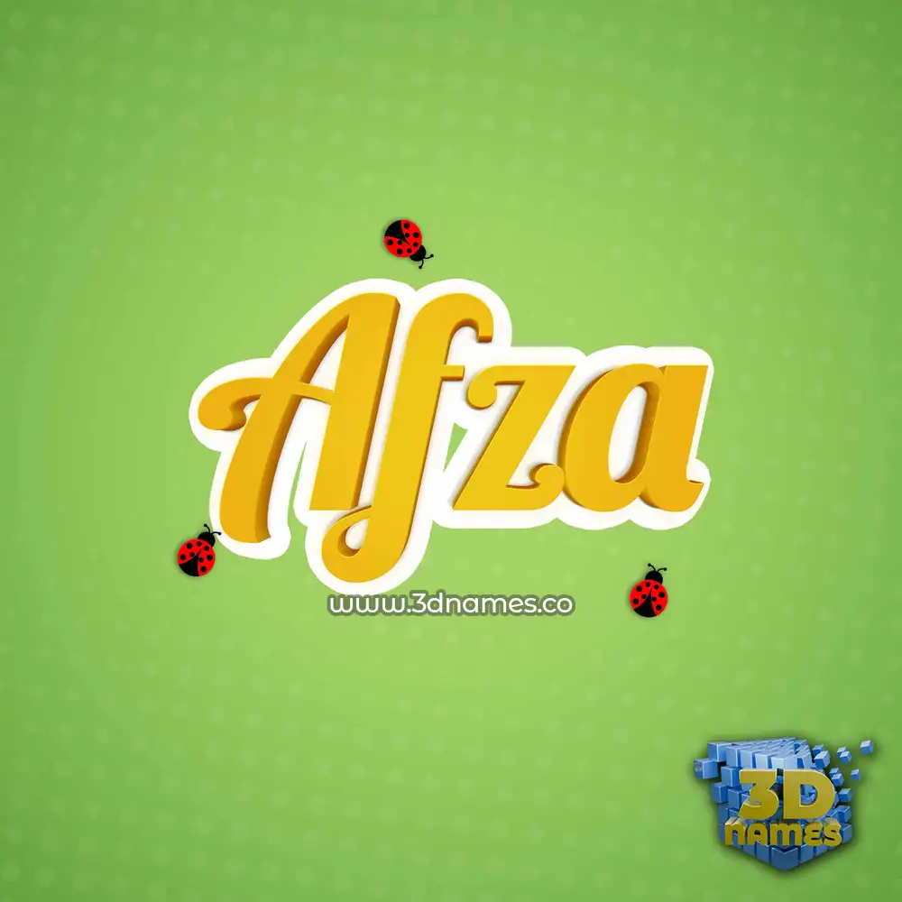afza in Ladybugs style - 3D name wallpaper