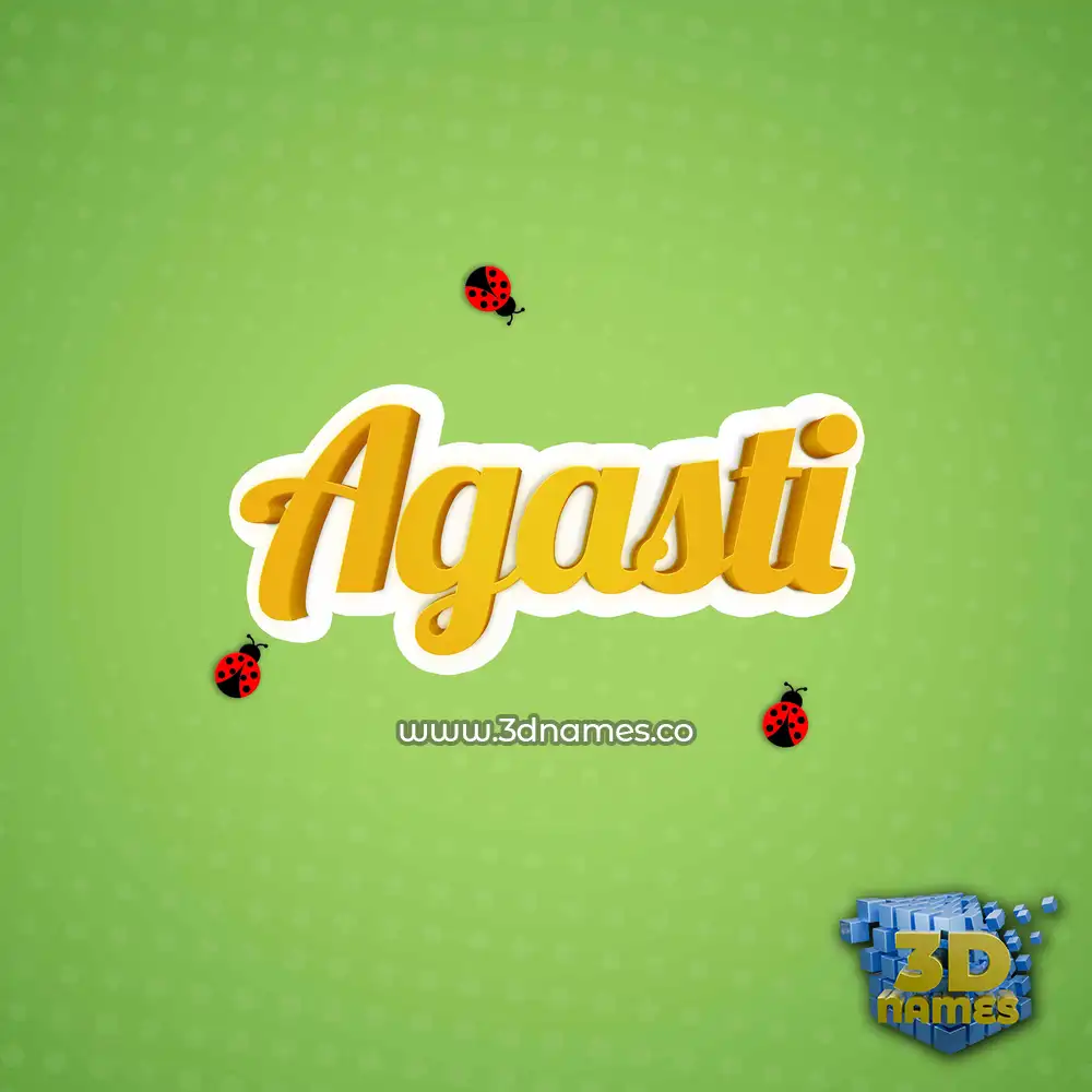agasti in Ladybugs style - 3D name wallpaper