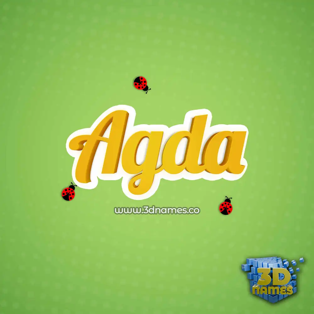 agda in Ladybugs style - 3D name wallpaper