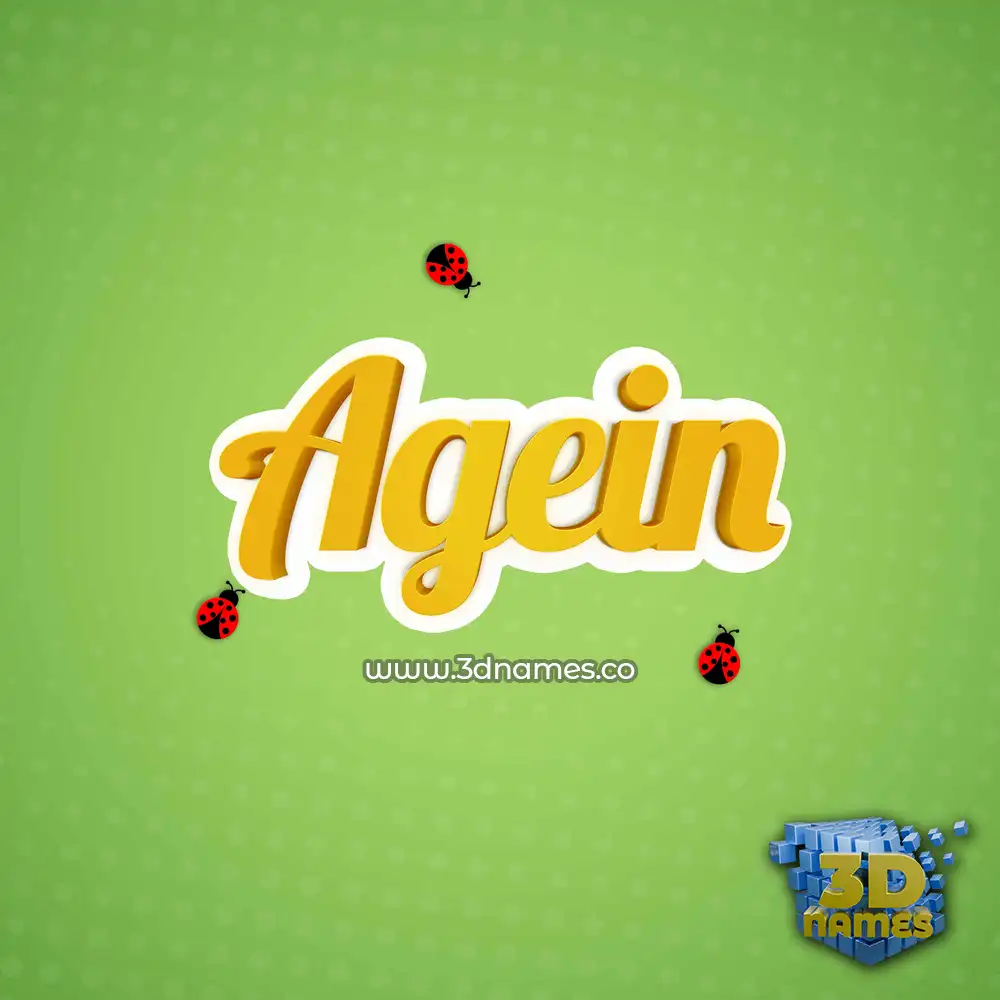 agein in Ladybugs style - 3D name wallpaper