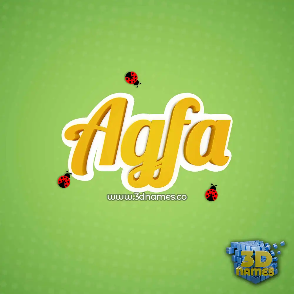 agfa in Ladybugs style - 3D name wallpaper