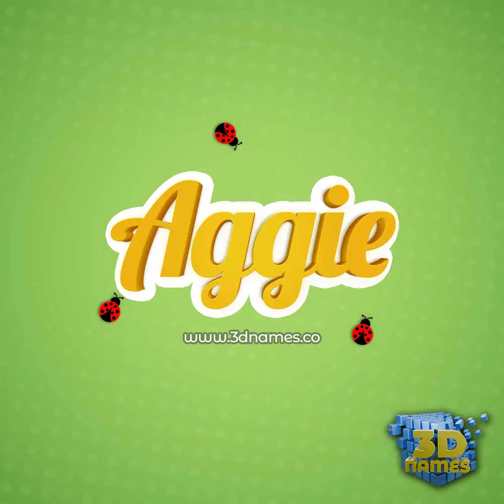 aggie in Ladybugs style - 3D name wallpaper