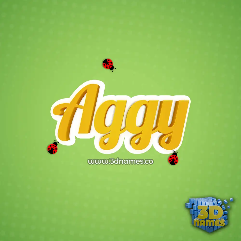 aggy in Ladybugs style - 3D name wallpaper