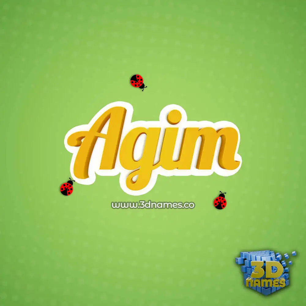 agim in Ladybugs style - 3D name wallpaper