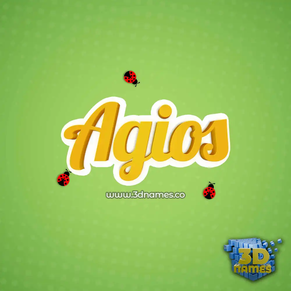 agios in Ladybugs style - 3D name wallpaper
