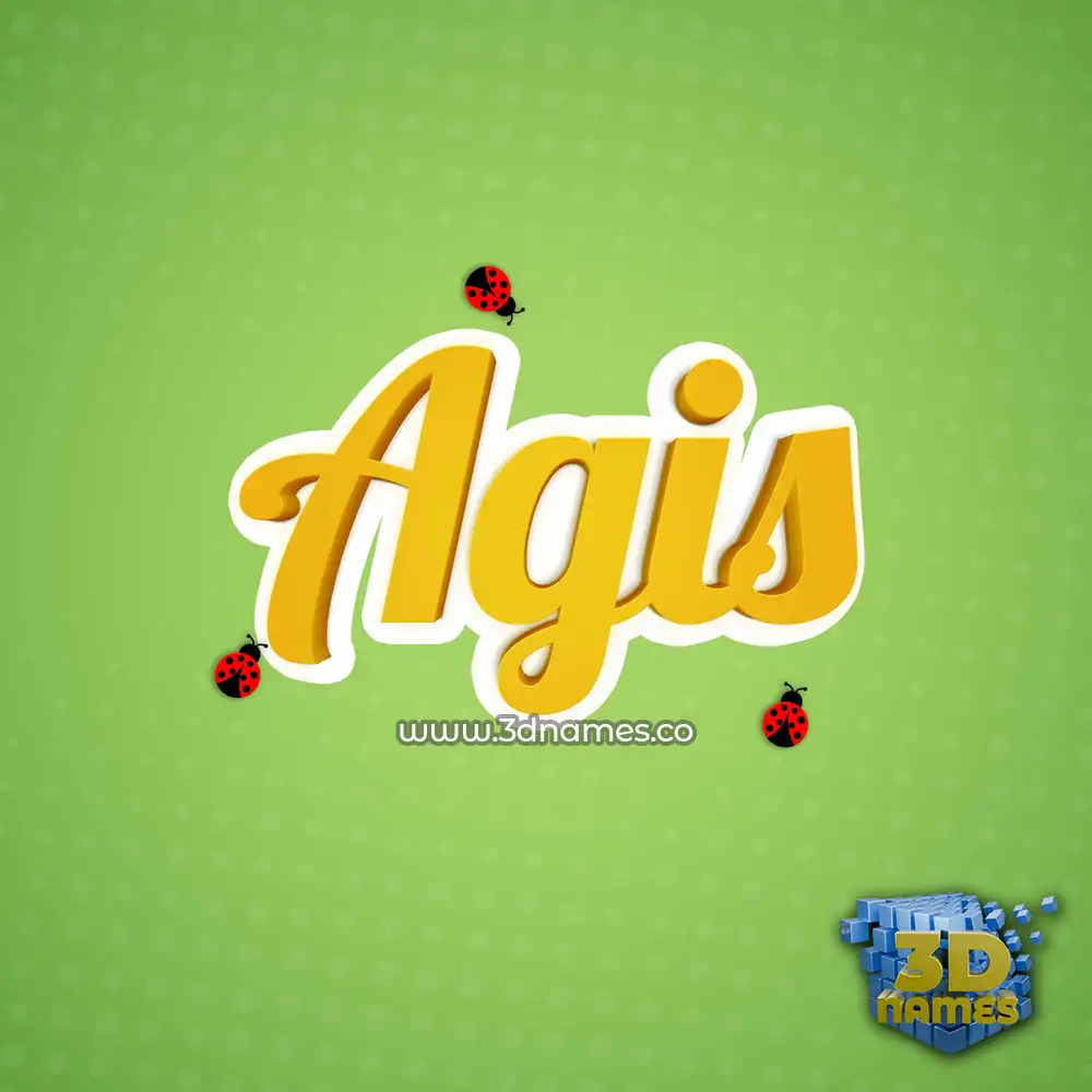 agis in Ladybugs style - 3D name wallpaper