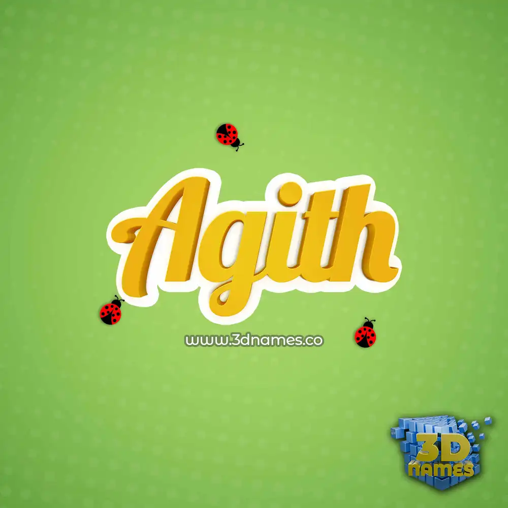 agith in Ladybugs style - 3D name wallpaper