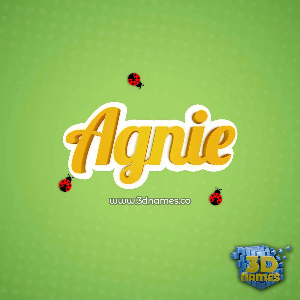 agnie in Ladybugs style - 3D name wallpaper