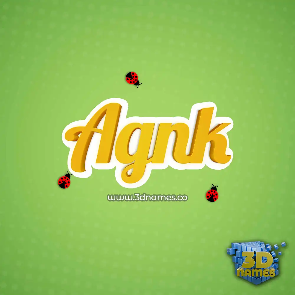 agnk in Ladybugs style - 3D name wallpaper
