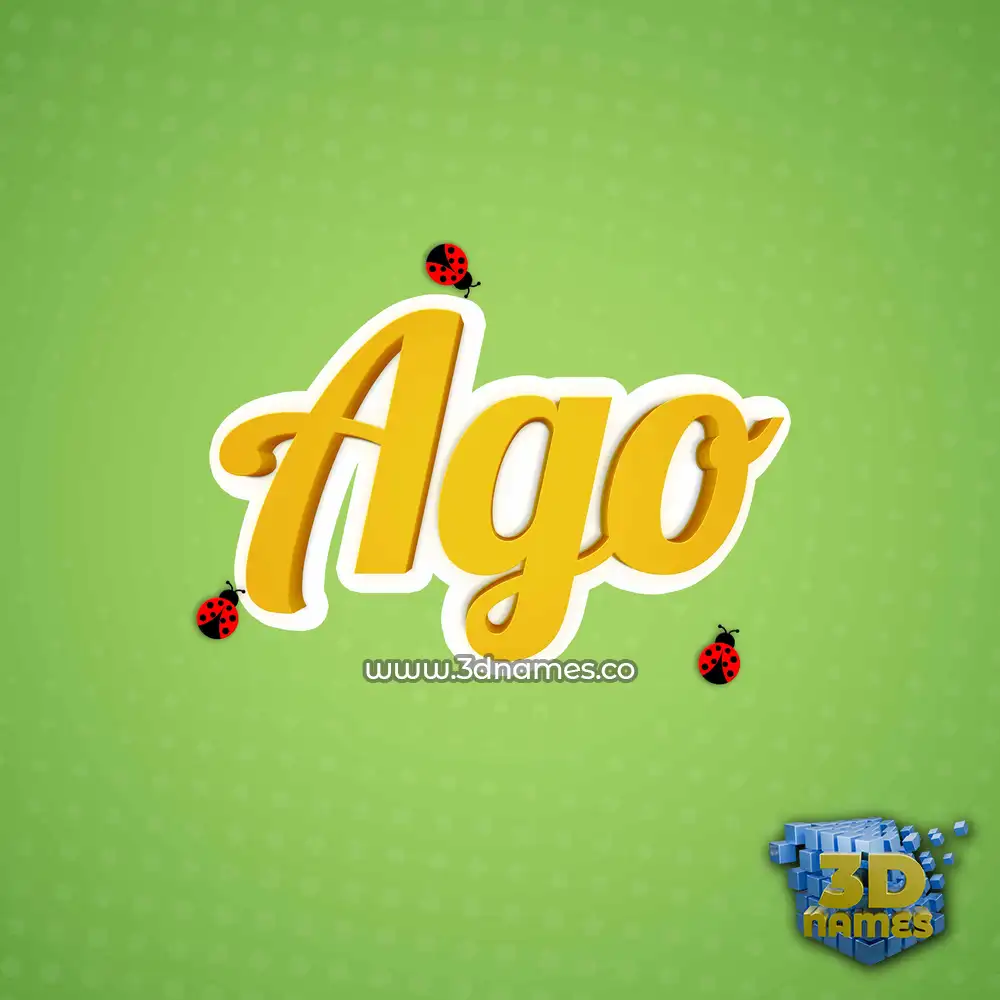 ago in Ladybugs style - 3D name wallpaper