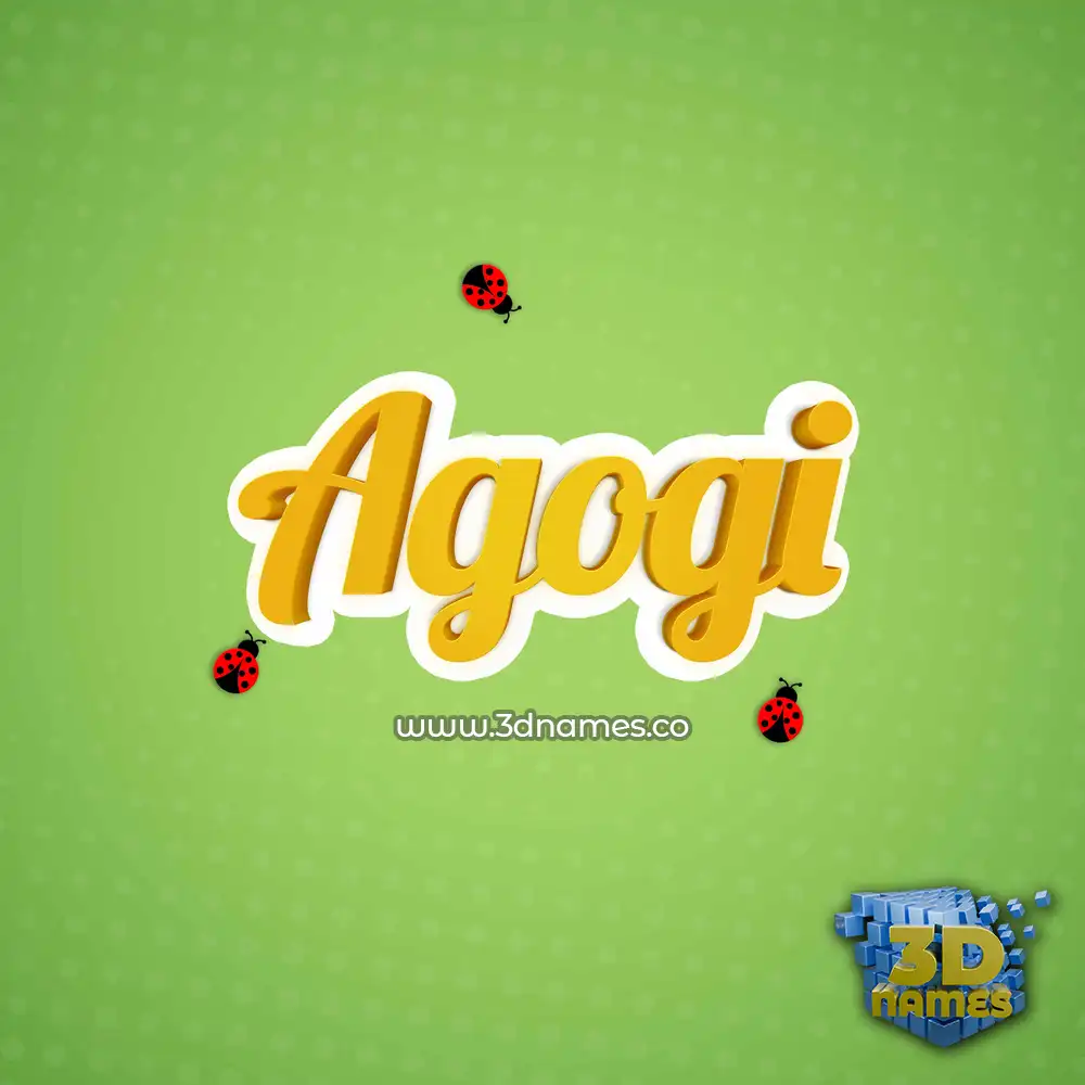 agogi in Ladybugs style - 3D name wallpaper
