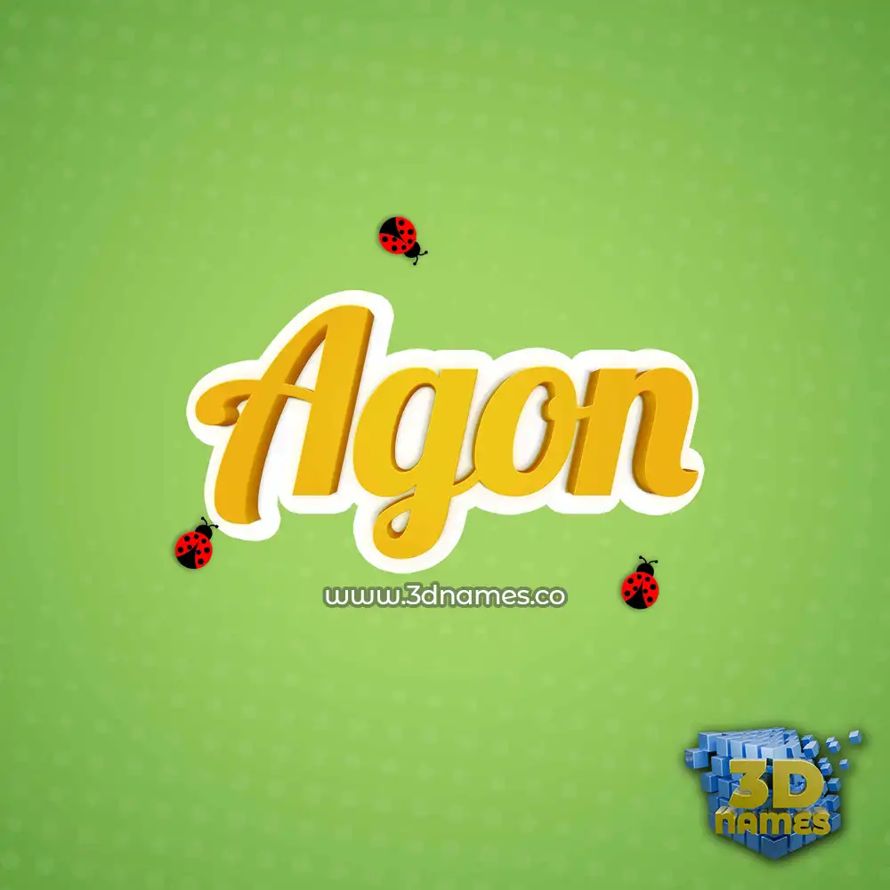agon in Ladybugs style - 3D name wallpaper