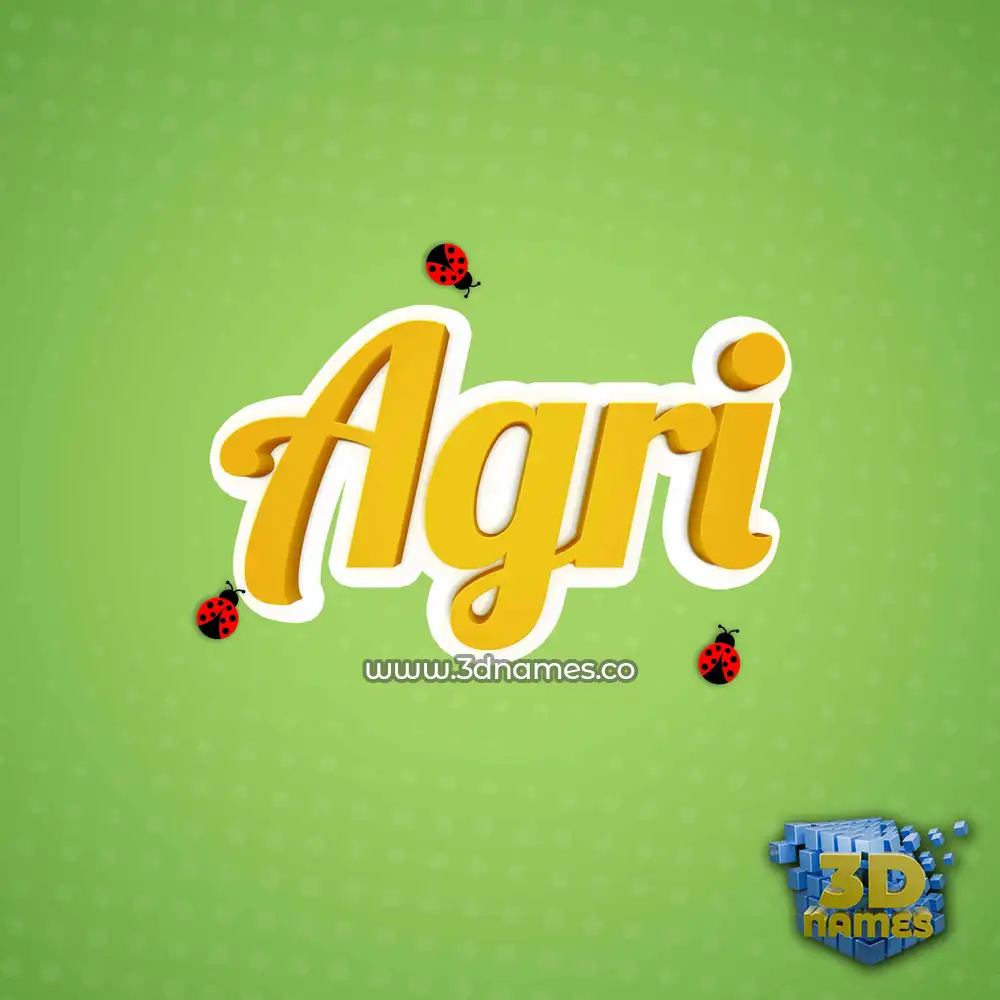 agri in Ladybugs style - 3D name wallpaper