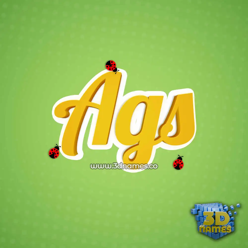 ags in Ladybugs style - 3D name wallpaper