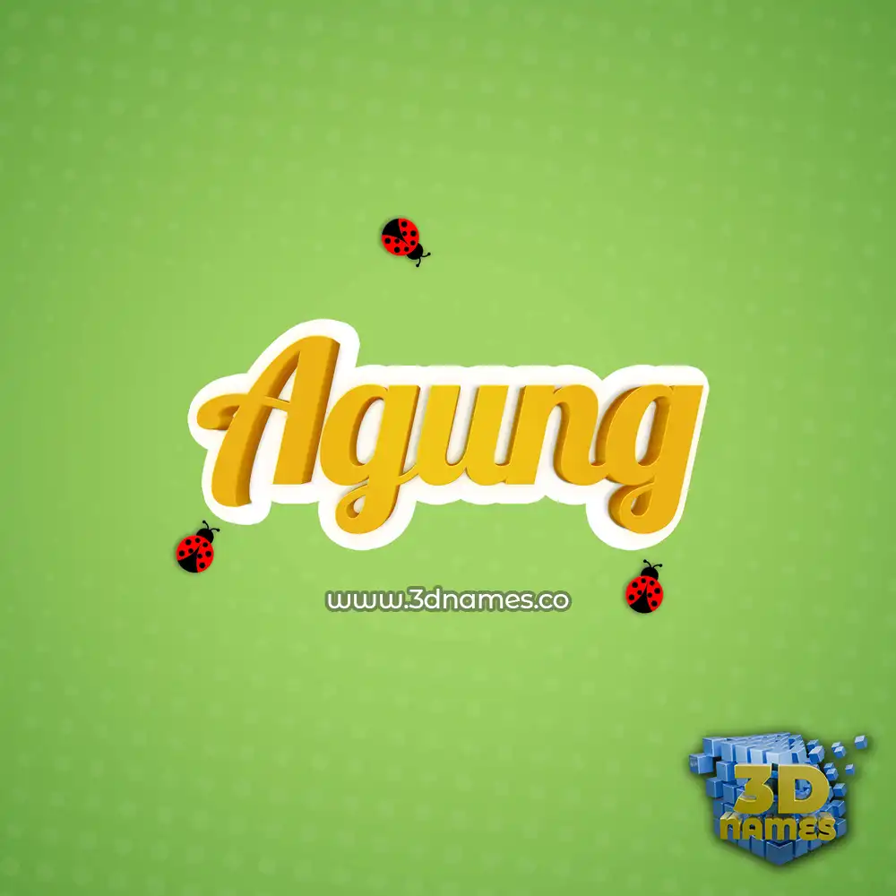 agung in Ladybugs style - 3D name wallpaper