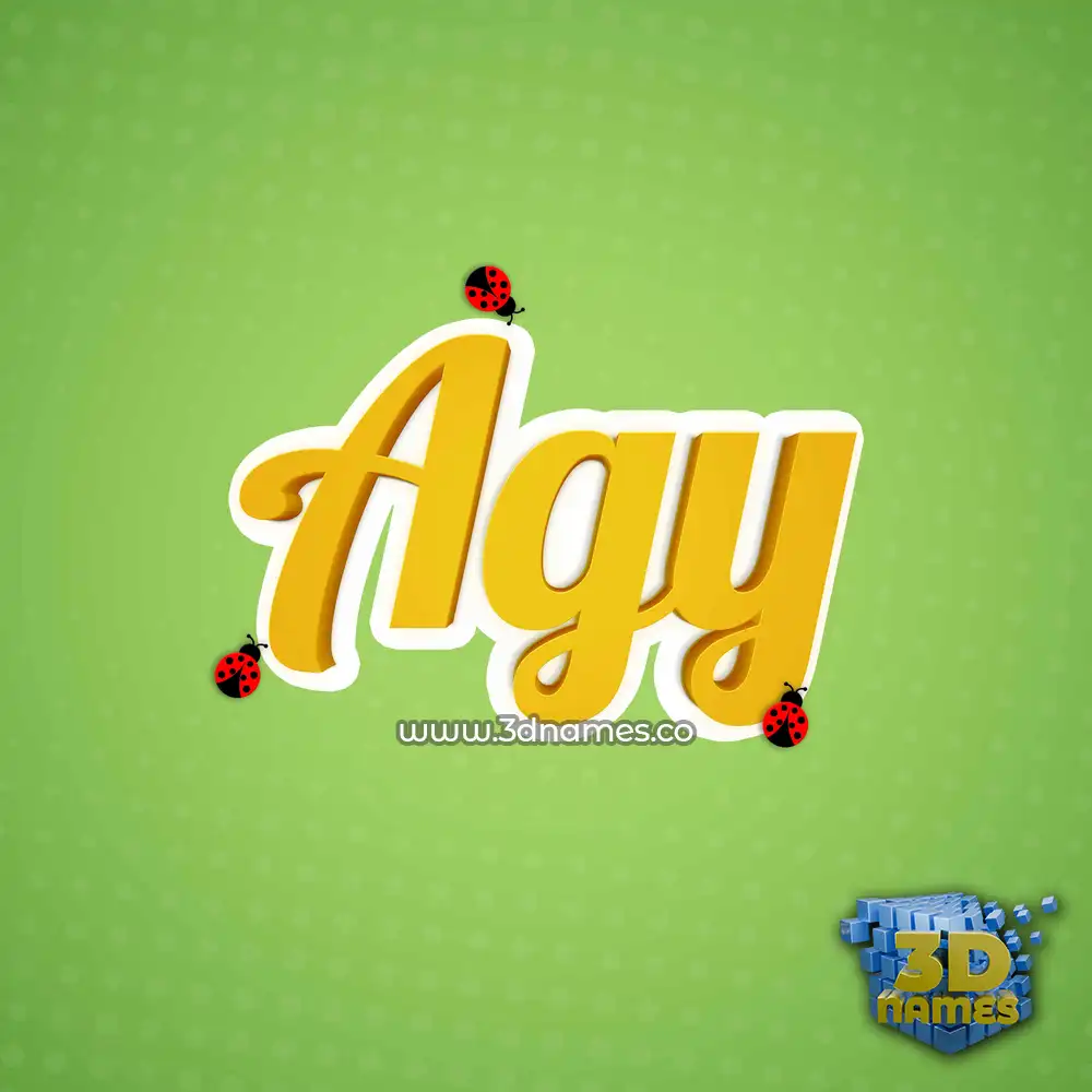 agy in Ladybugs style - 3D name wallpaper