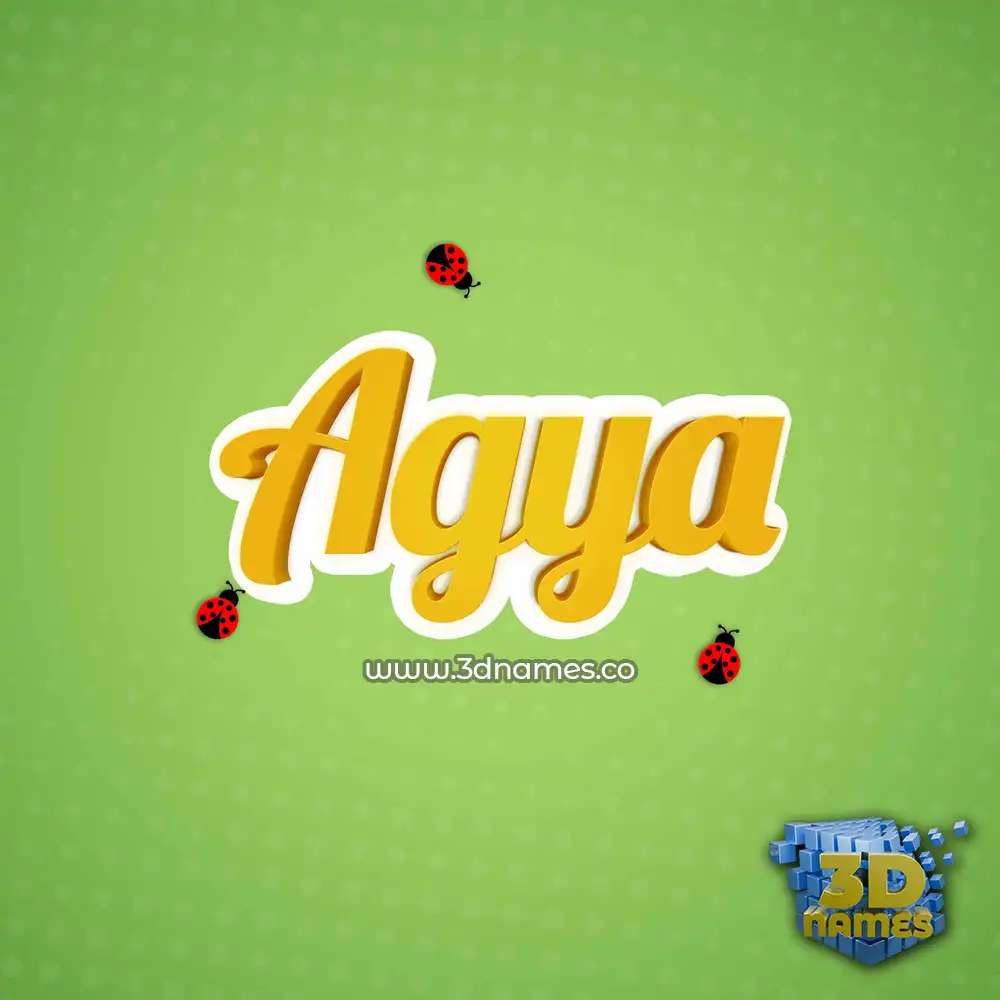 agya in Ladybugs style - 3D name wallpaper