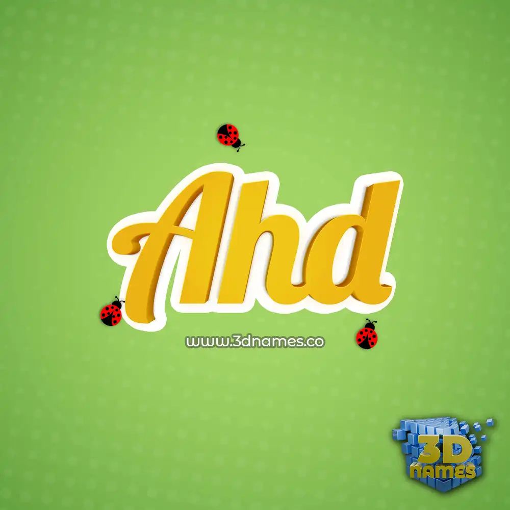 ahd in Ladybugs style - 3D name wallpaper