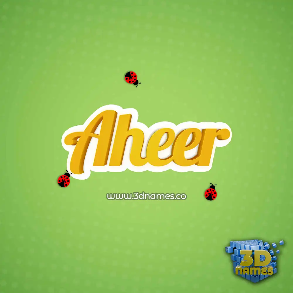 aheer in Ladybugs style - 3D name wallpaper