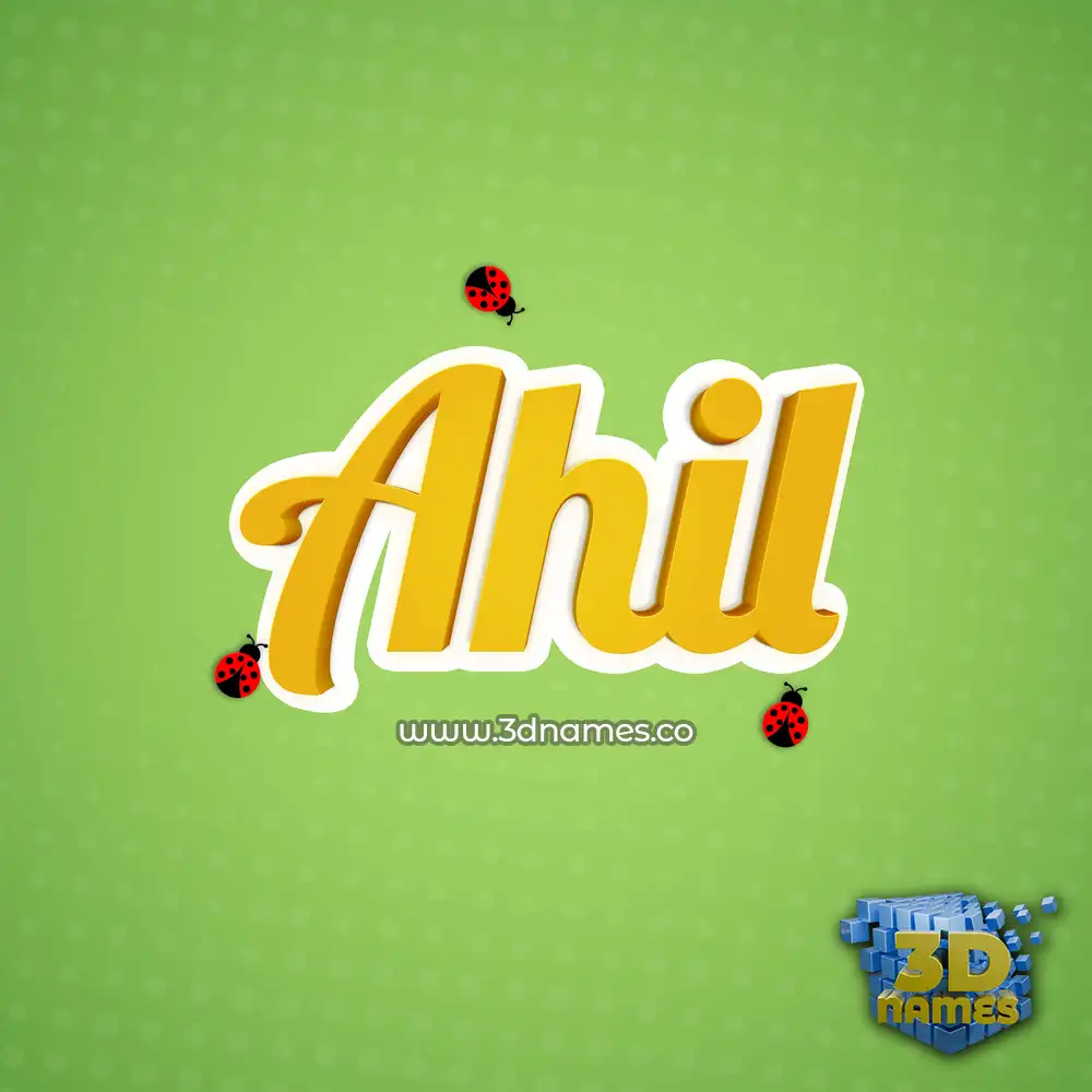 ahil in Ladybugs style - 3D name wallpaper