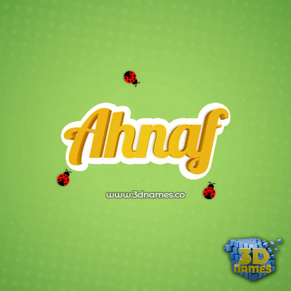 ahnaf in Ladybugs style - 3D name wallpaper