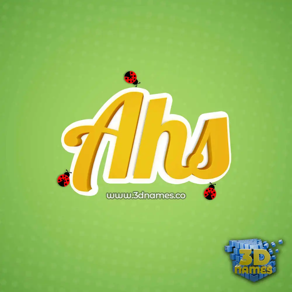 ahs in Ladybugs style - 3D name wallpaper