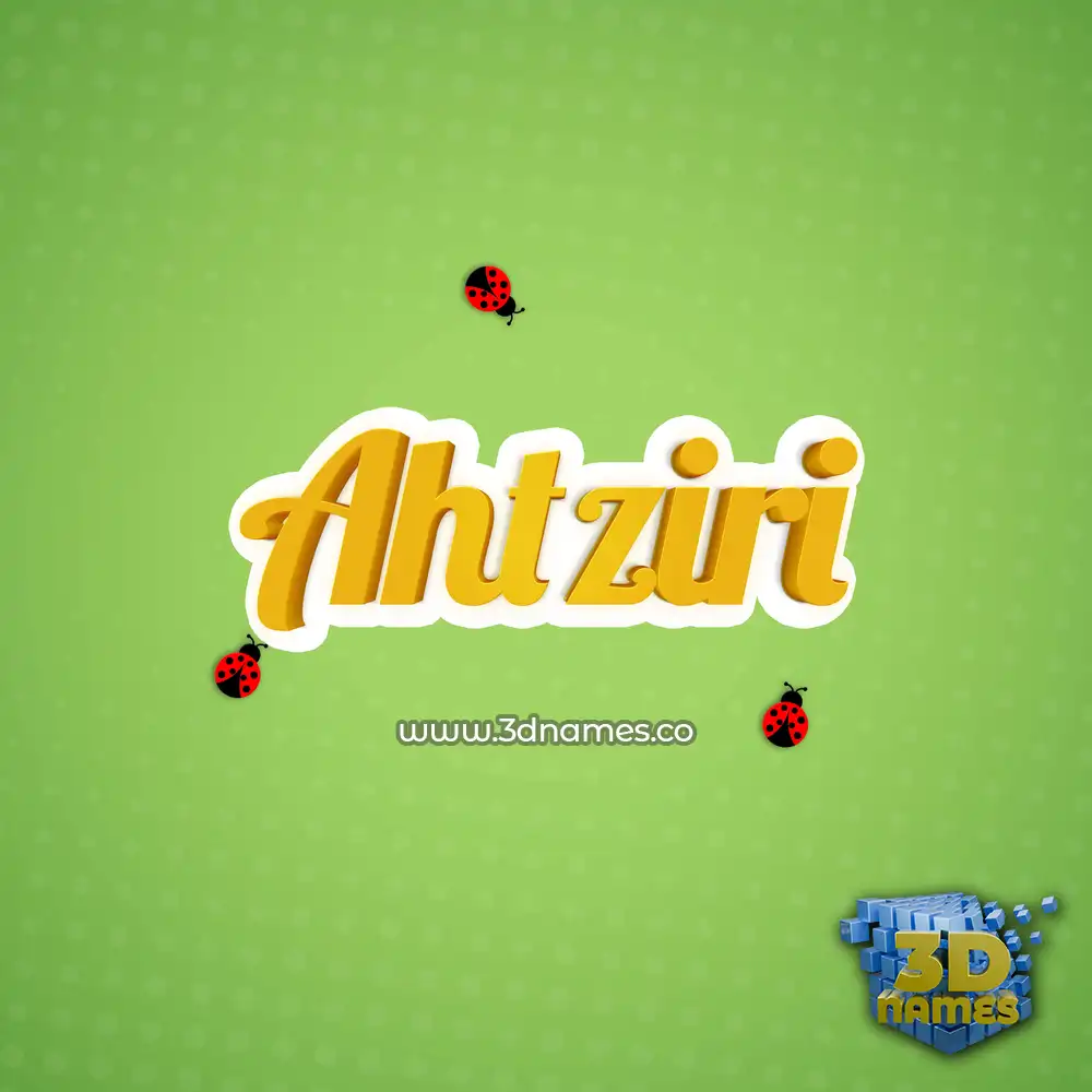 ahtziri in Ladybugs style - 3D name wallpaper