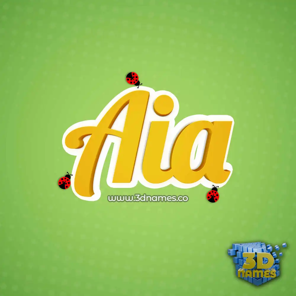 aia in Ladybugs style - 3D name wallpaper