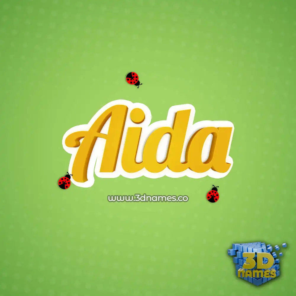 aida in Ladybugs style - 3D name wallpaper