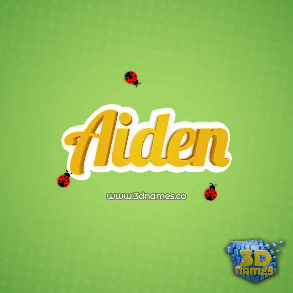 aiden in Ladybugs style - 3D name wallpaper