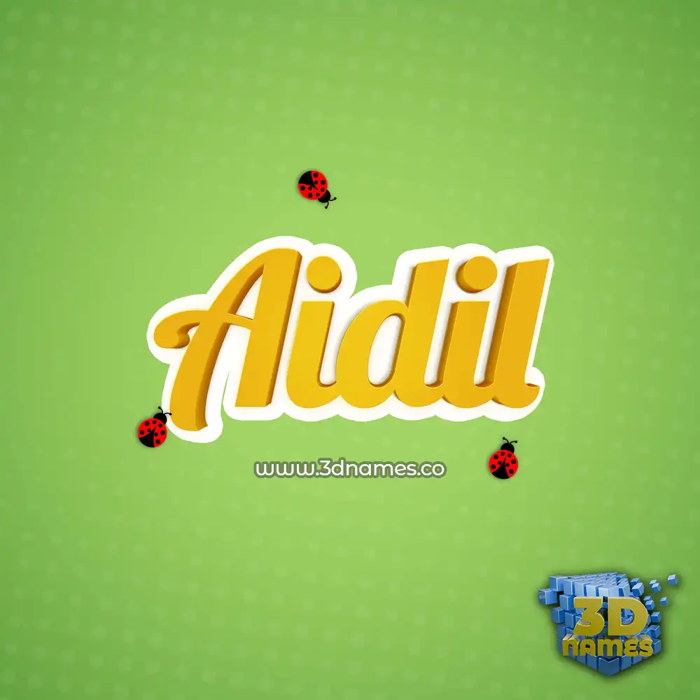 aidil in Ladybugs style - 3D name wallpaper