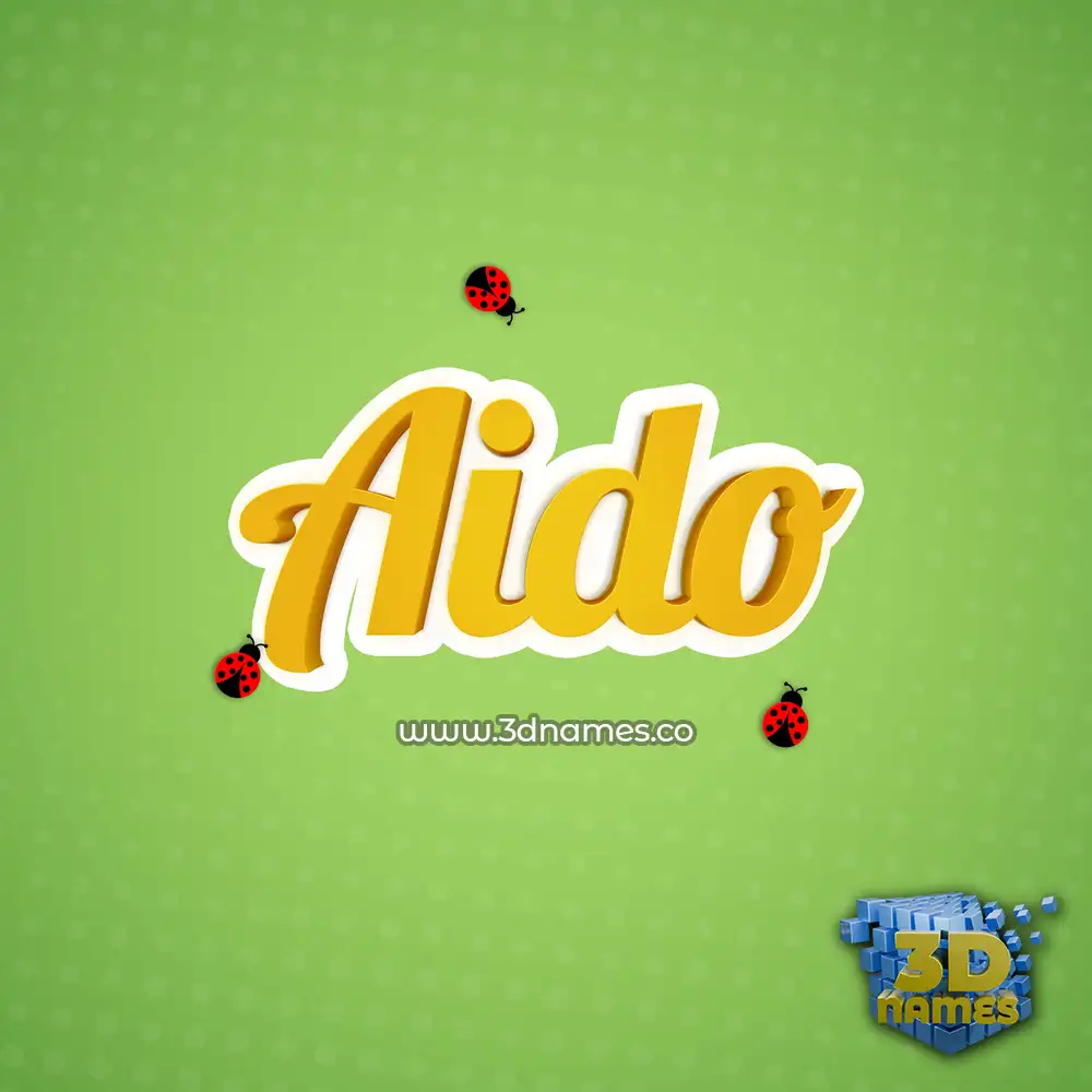 aido in Ladybugs style - 3D name wallpaper